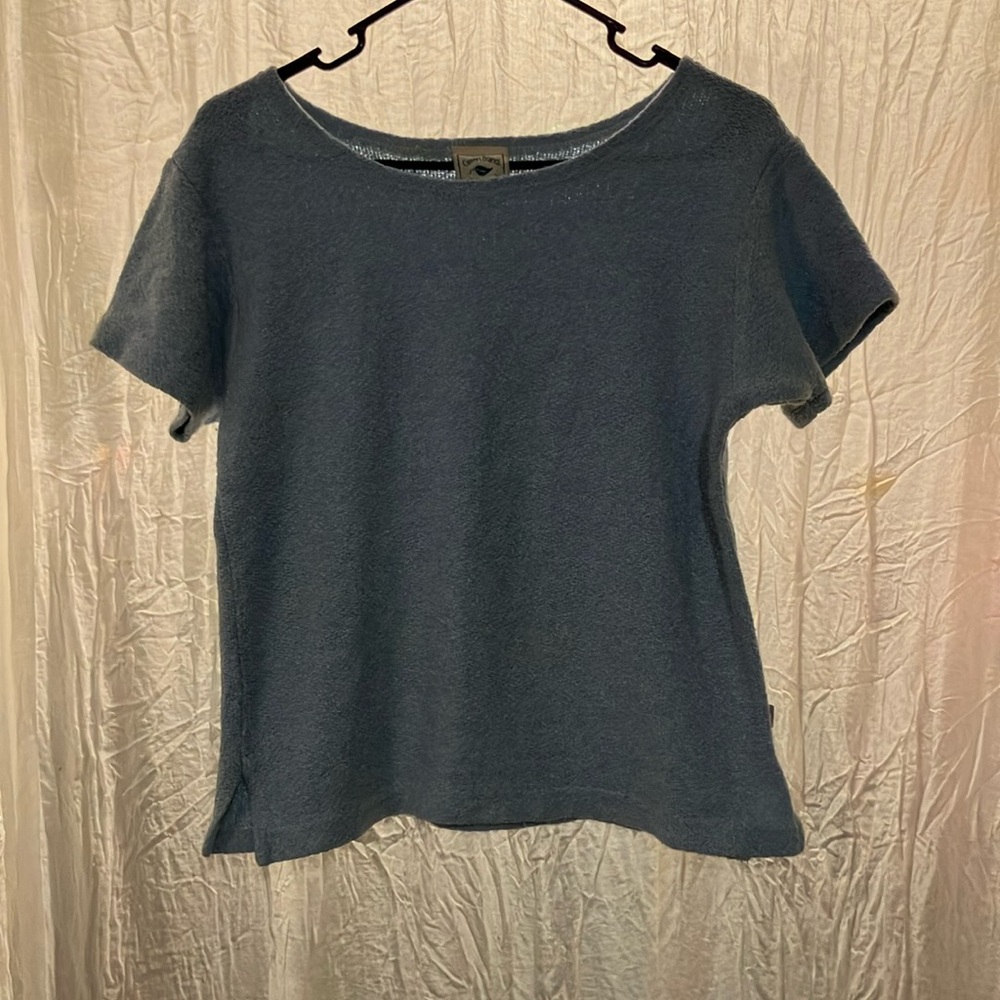 Blue Boxy Relaxed Short Sleeve Tee